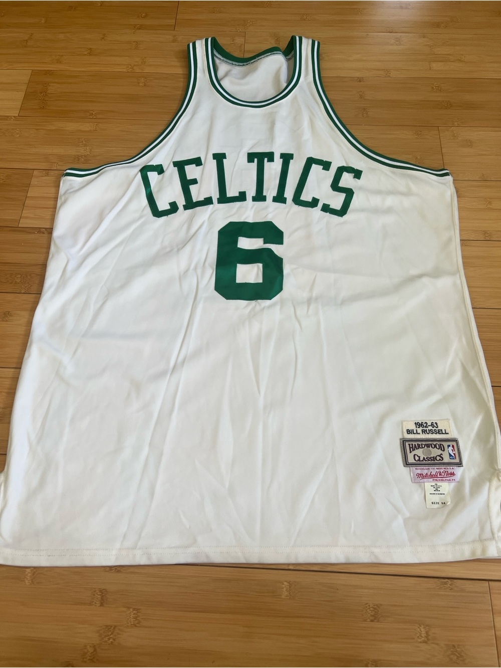 Mitchell & Ness Bill Russell Celtics 1962-63 Jersey Made In USA Men’s Size 54